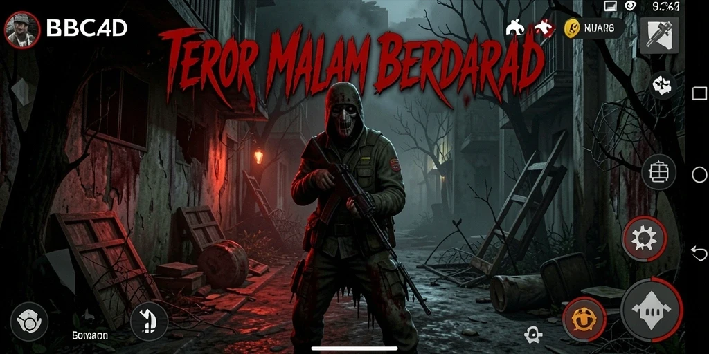 Tangkapan layar dari gameplay BBCA4D yang menegangkan dan menyeramkan.