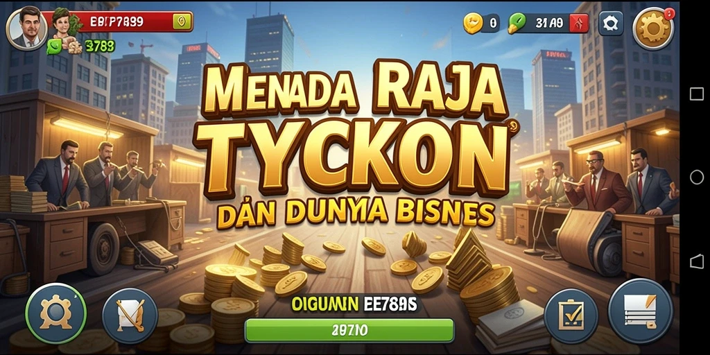 Screenshot gameplay EE789 menampilkan manajemen bisnis yang seru.