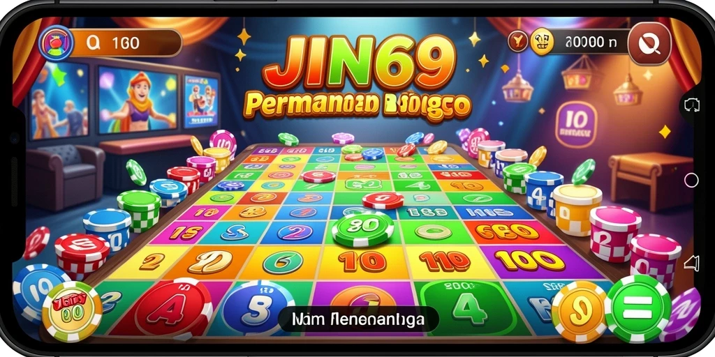 Screenshot JIN69 menunjukkan suasana bermain Bingo yang seru dan interaktif.