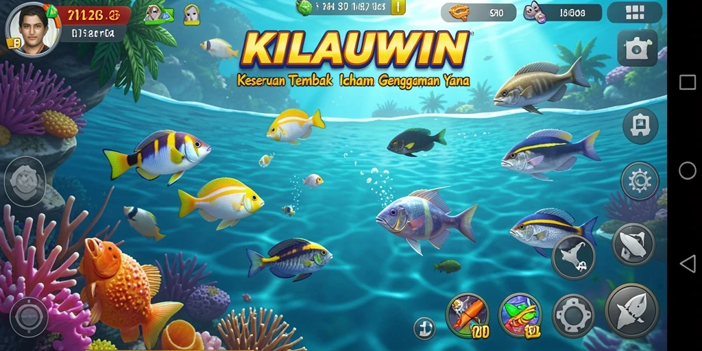 Tampilan gameplay seru KILAUWIN saat berburu ikan.