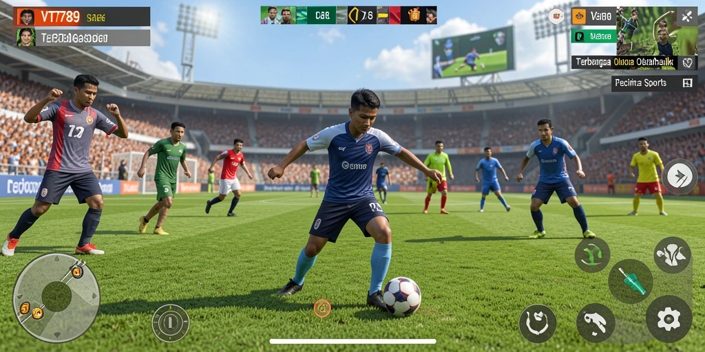 Screenshot menunjukkan aksi seru di VT789 dengan gameplay olahraga yang mendebarkan.