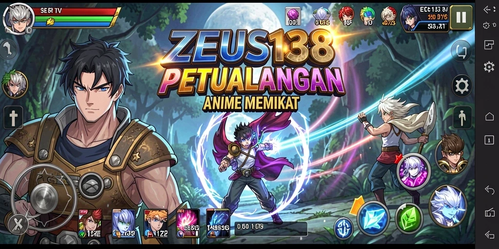 Tampilan gameplay seru dari ZEUS138 dengan karakter anime yang menarik.